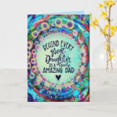 Carte "Papa ma fille !" Inspirété (Fleur jaune)