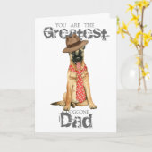 Carte Papa Malinois belge (Fleur jaune)