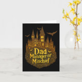 Carte Papa Manager De Mischief Funny Halloween Assistant (Fleur jaune)