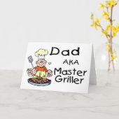 Carte Papa Master Griller (Fleur jaune)