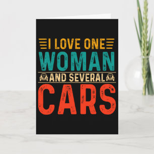 Carte Papa mécanique J'aime une femme et plusieurs voitu