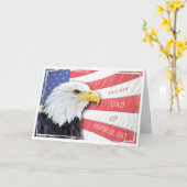 Carte Papa, Memorial Day, avec un aigle chauve (Fleur jaune)