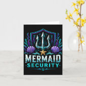 Carte Papa Mermaid drôle de Sécurité (Fleur jaune)