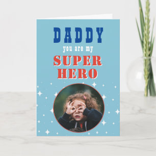 Carte Papa mon Superhero Photo amusante Fête des pères 