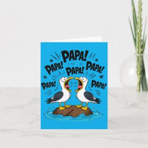 Carte Papa Mouette Drôle Papa Mouettes Fête des Pères Hu