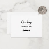 Carte Papa Moustache Plate | Cadeau de Fête des Pè (Devant/Arrière en situation)