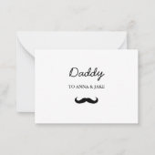 Carte Papa Moustache Plate | Cadeau Fête des Pères (Devant)