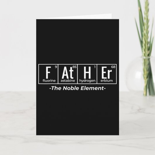Carte Papa nerd de science Fête des Pères drôle Élément (Devant)