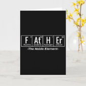 Carte Papa nerd de science Fête des Pères drôle Élément (Fleur jaune)