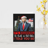 Carte Papa Noël Trump Ça commence à ressembler beaucoup  (Fleur jaune)