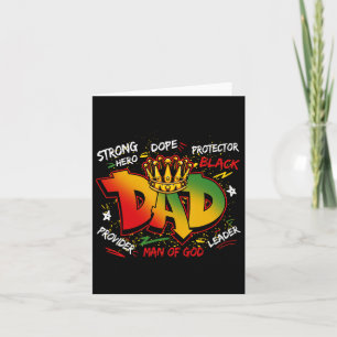 Carte Papa Noir Drogue Juneteenth Fête des Pères Roi Noi