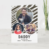 Carte Papa nous t'aimons Bandes 3 Photos Fête des Pères (Devant)