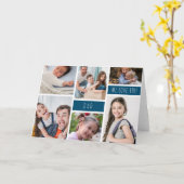 Carte Papa, nous t'aimons, collage photo (Fleur jaune)