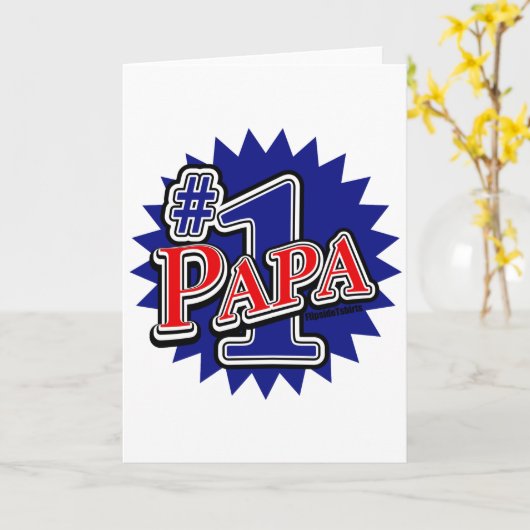 Carte Papa numéro 1 (Fleur jaune)