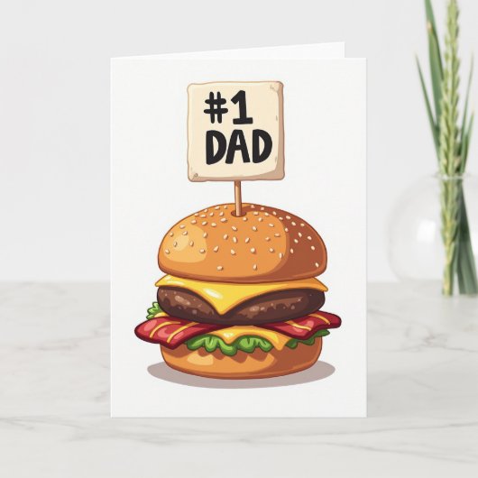 Carte Papa numéro un Burger (Devant)