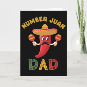 Carte Papa numéro un drôle de fête des pères mexicain Ju