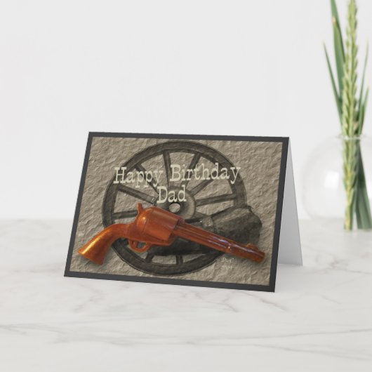 Carte Papa occidental sauvage de joyeux anniversaire de (Devant)