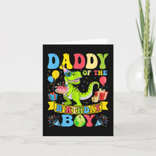 Carte Papa Of The Birthday Boy Dinosaur T-rex Anniversai