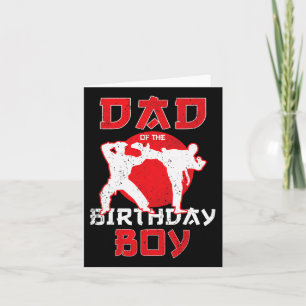Carte Papa Of The Birthday Karate Taekwondo Boy Martial 