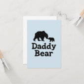 Carte Papa ours Fête des pères papa Cadeau (Devant/Arrière en situation)