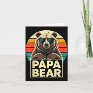 Carte Papa ours lunettes de soleil rétro vintage drôle o