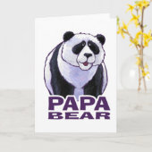 Carte Papa Panda Bear (Fleur jaune)