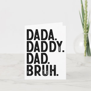 Carte PAPA PAPA DAD BRUH Photo personnalisé FÊTE DES PÈR