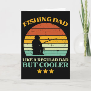 Carte Papa Pêche Comme Un Réfrigérateur Ordinaire Rétro