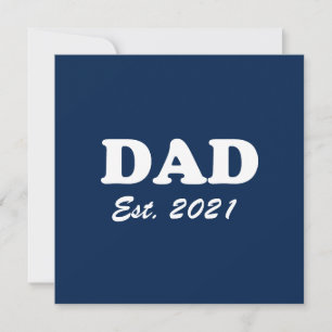 Carte Papa personnalisé date établie marine bleu blanc m