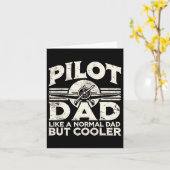 Carte Papa pilote d'avion  (Fleur jaune)