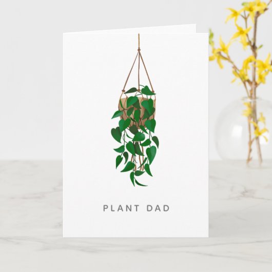Carte papa Plante accrochée (Fleur jaune)