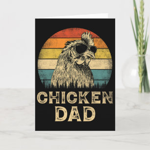 Carte Papa Poulet Vintage Amoureux de Poulet Papa Fête d