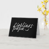 Carte Papa préféré - écriture blanche 00001 (Fleur jaune)