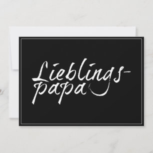 Carte Papa préféré - écriture blanche 00001