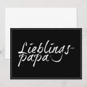 Carte Papa préféré - écriture blanche 00001 (Devant / Derrière)