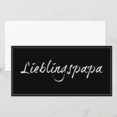 Carte Papa préféré - écriture blanche 00001 (Devant / Derrière)