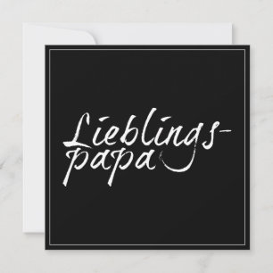 Carte Papa préféré - écriture blanche 00001