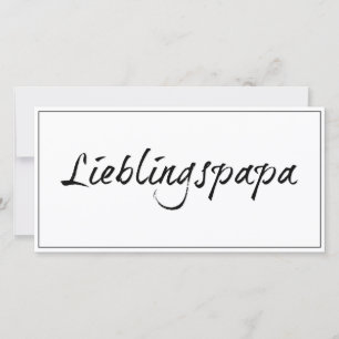 Carte Papa préféré - écriture noire 00001