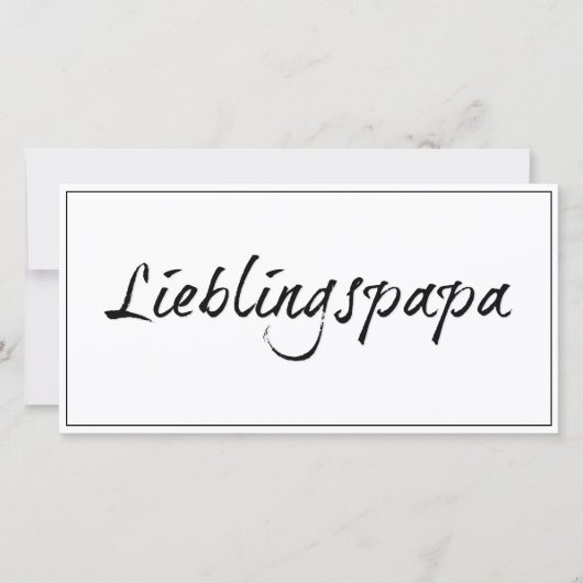 Carte Papa préféré - écriture noire 00001 (Devant)