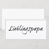 Carte Papa préféré - écriture noire 00001 (Devant / Derrière)