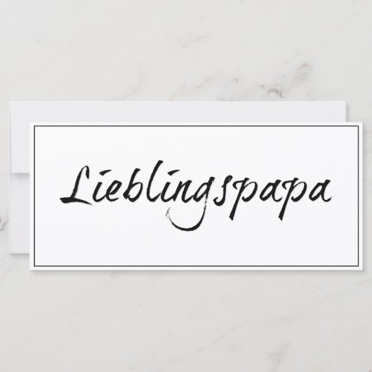 Carte Papa préféré - écriture noire 00001 (Devant)