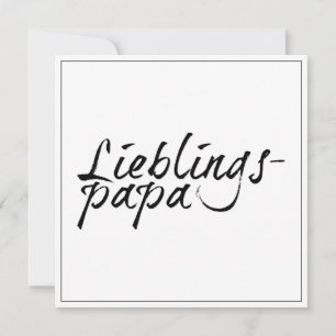 Carte Papa préféré - écriture noire 00001
