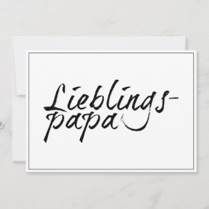 Carte Papa préféré - écriture noire 00001