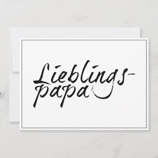 Carte Papa préféré - écriture noire 00001 (Devant)