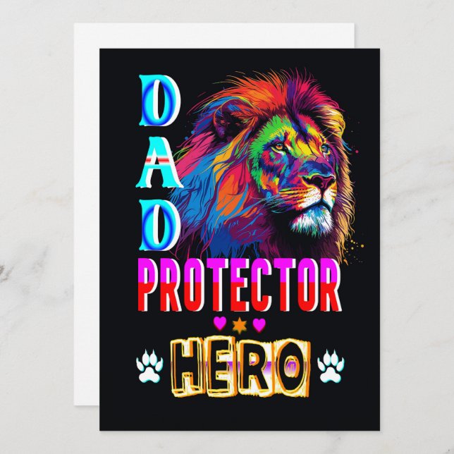 Carte Papa Protector Hero (Devant / Derrière)