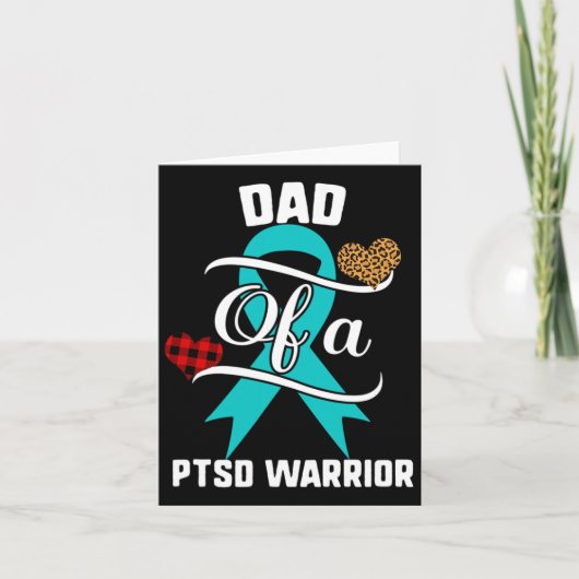 Carte Papa Ptsd Sensibilisation Leopard Stress post-trau (Devant)