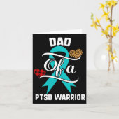 Carte Papa Ptsd Sensibilisation Leopard Stress post-trau (Fleur jaune)