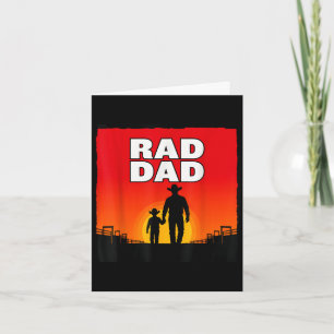 Carte Papa radical père et fils rodéo western coucher de