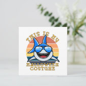 Carte Papa Requin Soleil Couchant Épouvantable Drôle (Debout devant)