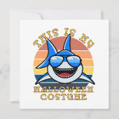 Carte Papa Requin Soleil Couchant Épouvantable Drôle (Dos)